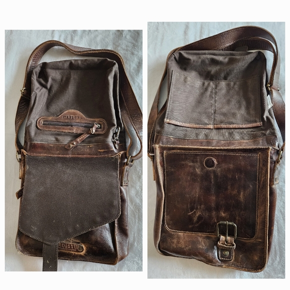 BED|STU RARE CROSSBODY LEATHER HANDBAG RUSTIC BROWN STUDDED SUMMERLAND LIKE NEW - Picture 15 of 16